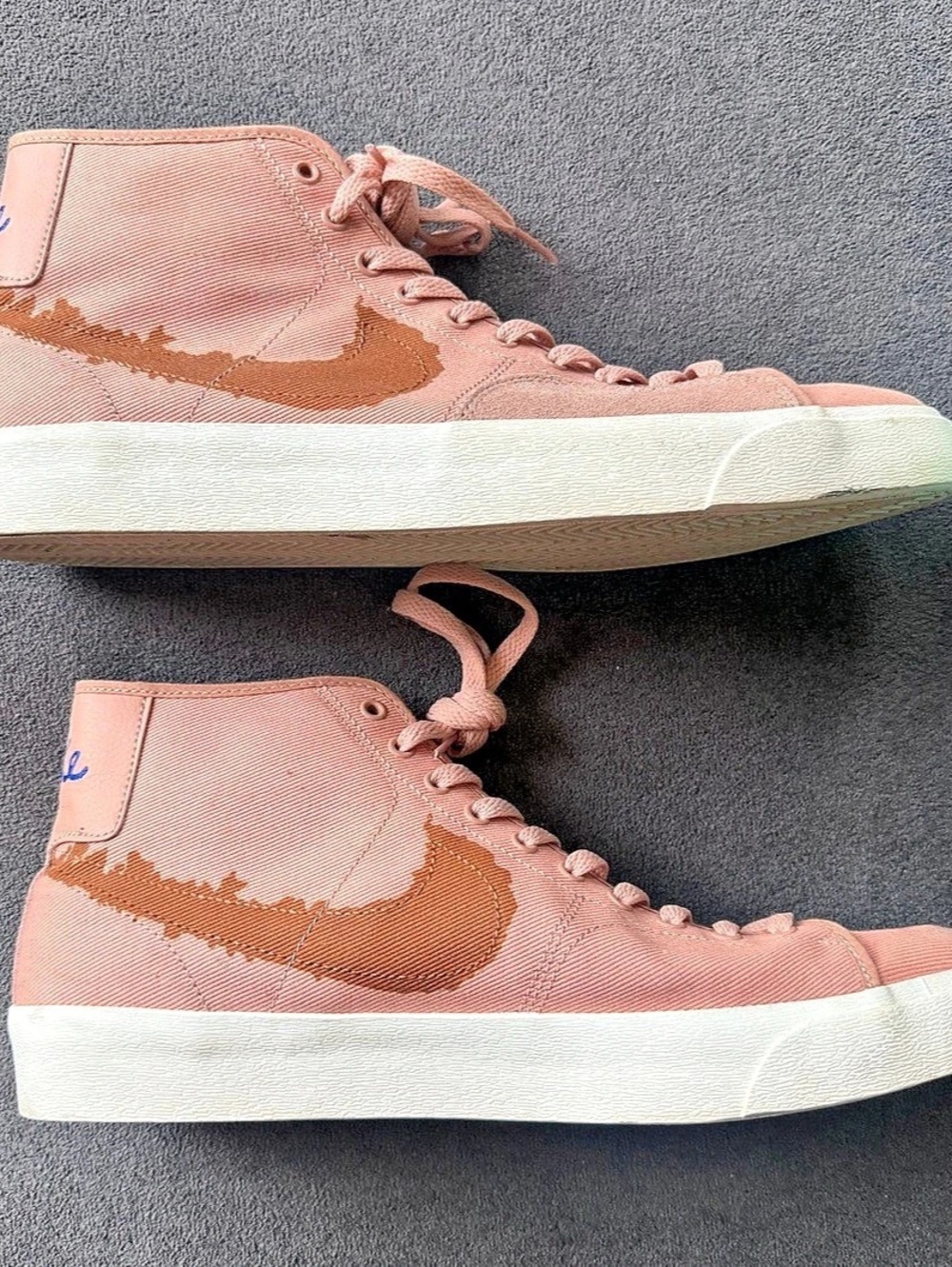 NIKE SB Blazer Court Premium Mid - Size 12 M 13.5 W - Rose Whisper Burnt Sienna
